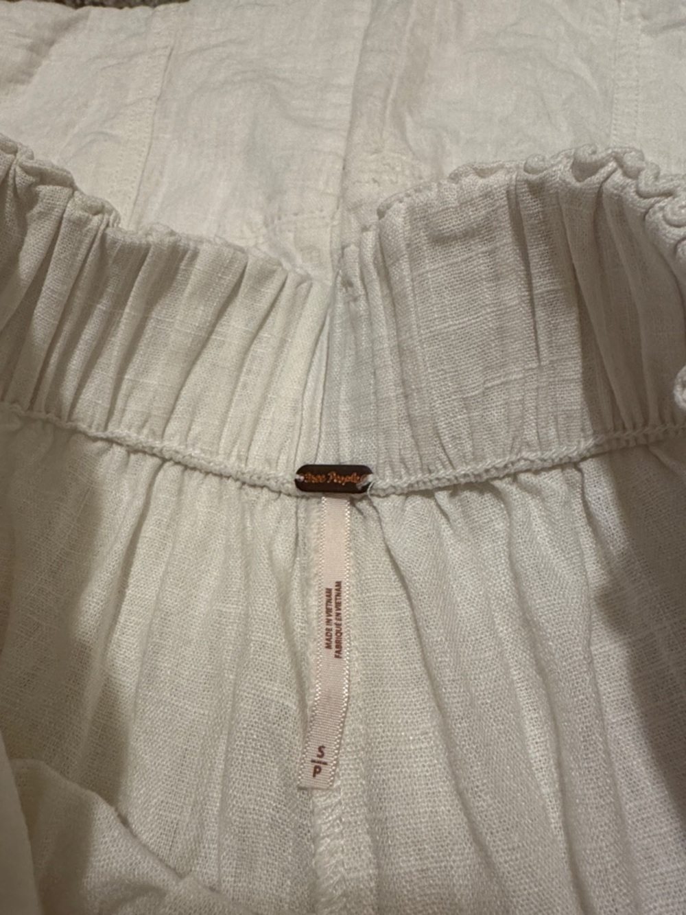 FREE PEOPLE OFF WHITE LINEN PANTS - Picture 5 of 6
